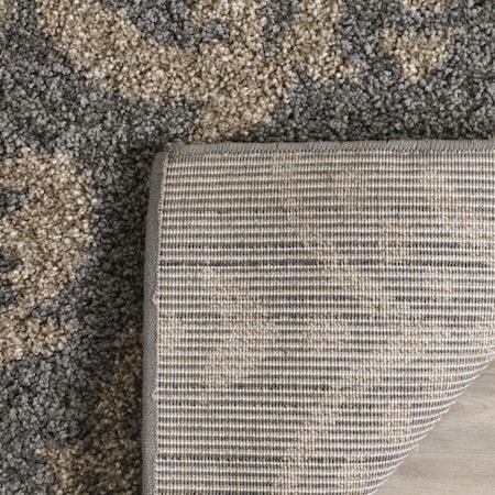 Safavieh Shag Power Loomed Square Area Rug, Grey and Beige - 5 x 5 ft. SG460-8013-5SQ